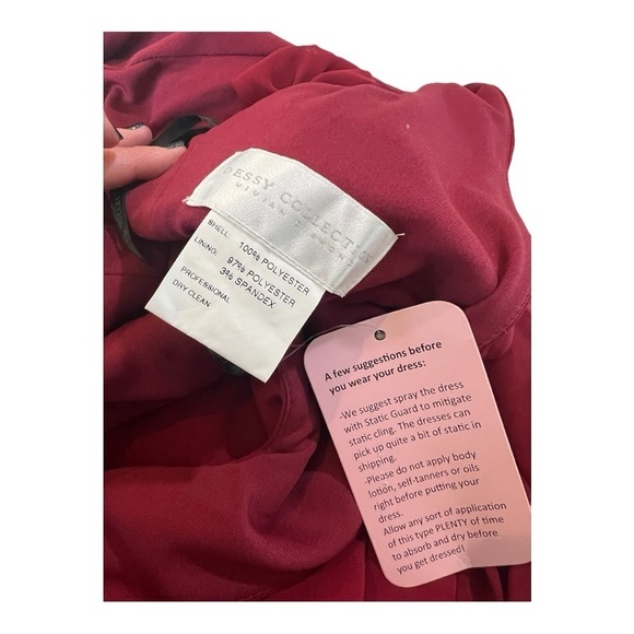 Sleeveless Draped Chiffon Maxi Dress Front Slit STYLE‎ 2894 Dessy Collection NEW - Picture 12 of 15